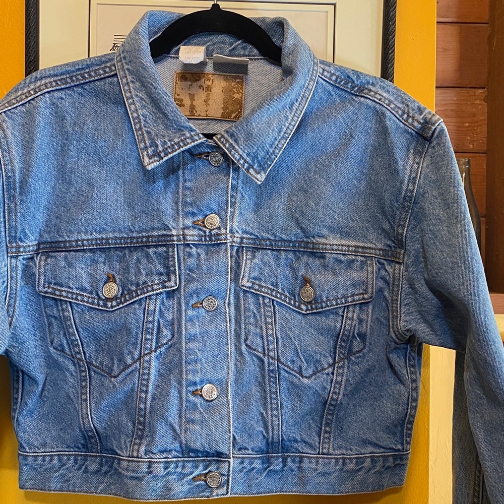 Vintage The London Jean Moda Int’l Cropped Cotton Denim Jacket